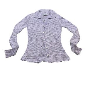 ✨ Real Comfort Lavender Knit Button Front Cardigan Sweater Size Small ✨
